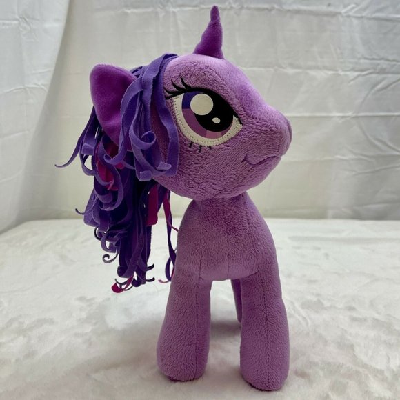 My Little Pony Twilight Sparkle 12" Plush Stuffed Toy Purple Pink Ribbon - Picture 3 of 11